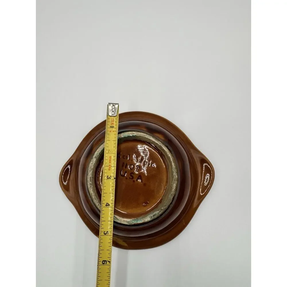 California Originals Pottery Bowl Stamped Cal 1107 Orange Ombré MCM Vintage